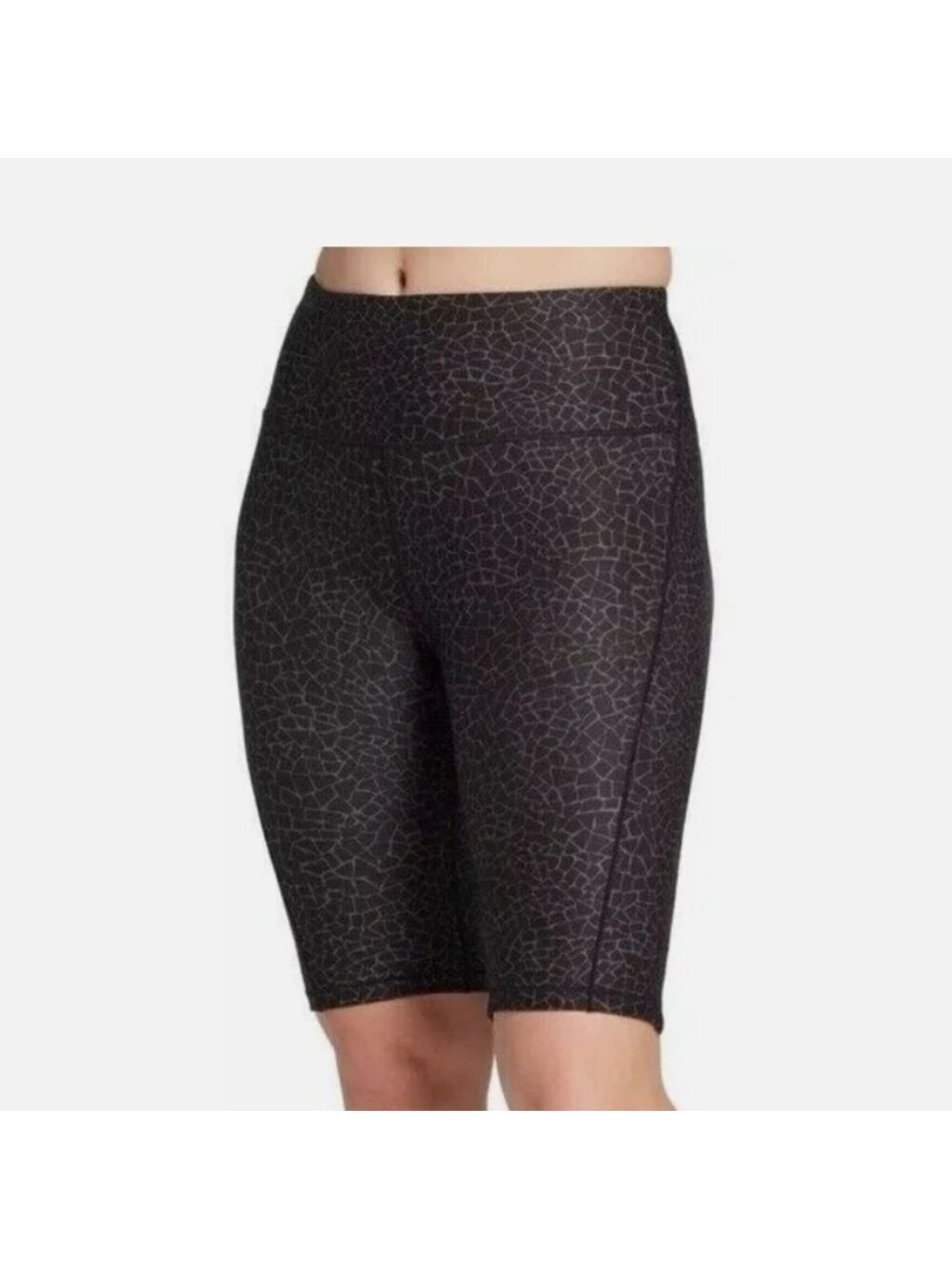 Calia BY CARRIE UNDERWOOD NWT High Rise Black Mosaic Bike Shorts Size XS